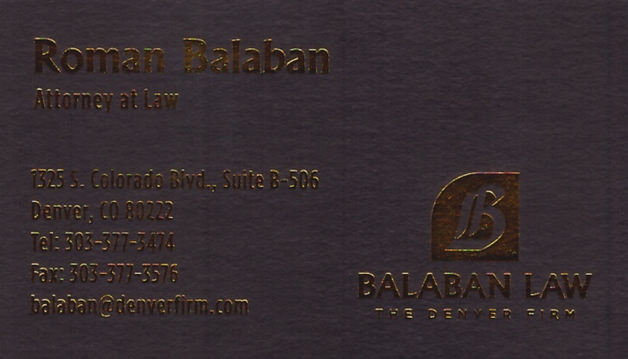 Roman Balaban Business Card