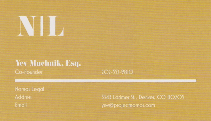 Yev Muchnik Business Card