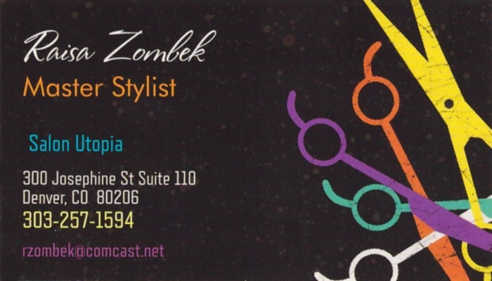 Salon Utopia Business Card