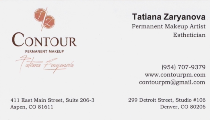 Contour Permanent Makeup Business Card