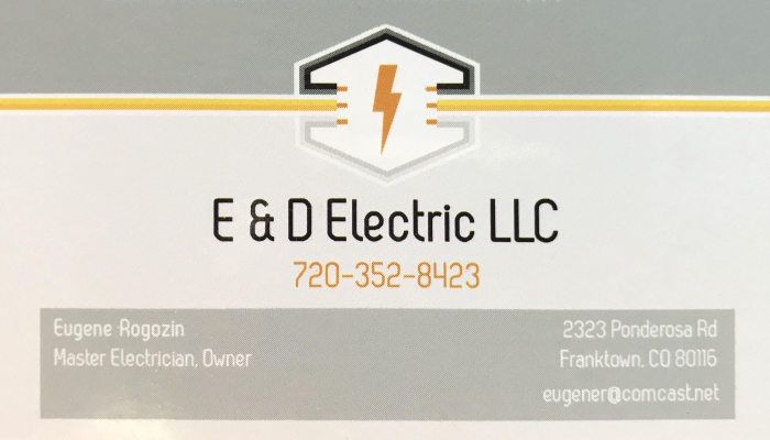 E and D Electric Business Card