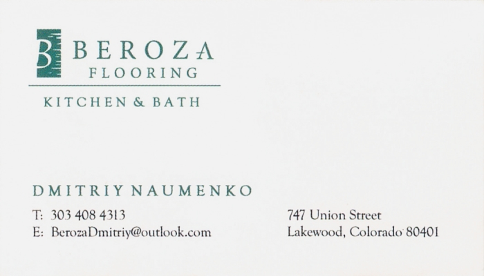 Beroza Flooring Business Card