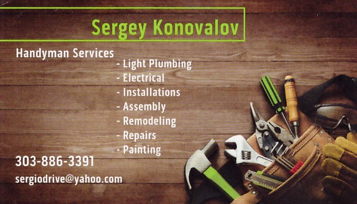 Sergey Konovalov Business Card