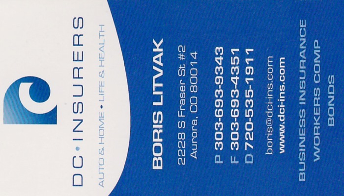 DC Insurers Business Card