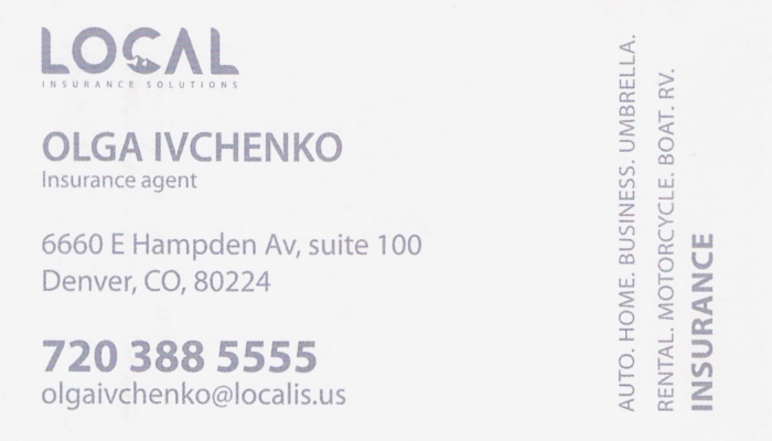 Olga Ivchenko Business Card