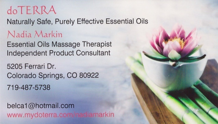 Nadia Markin Business Card