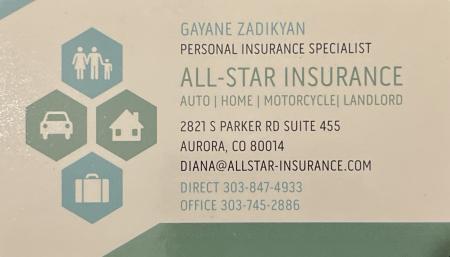 ALL-STAR INSURANCE Business Card