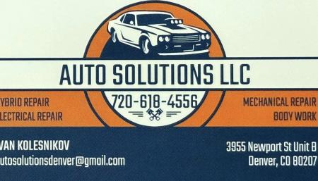AUTO SOLUTIONS LLC Business Card