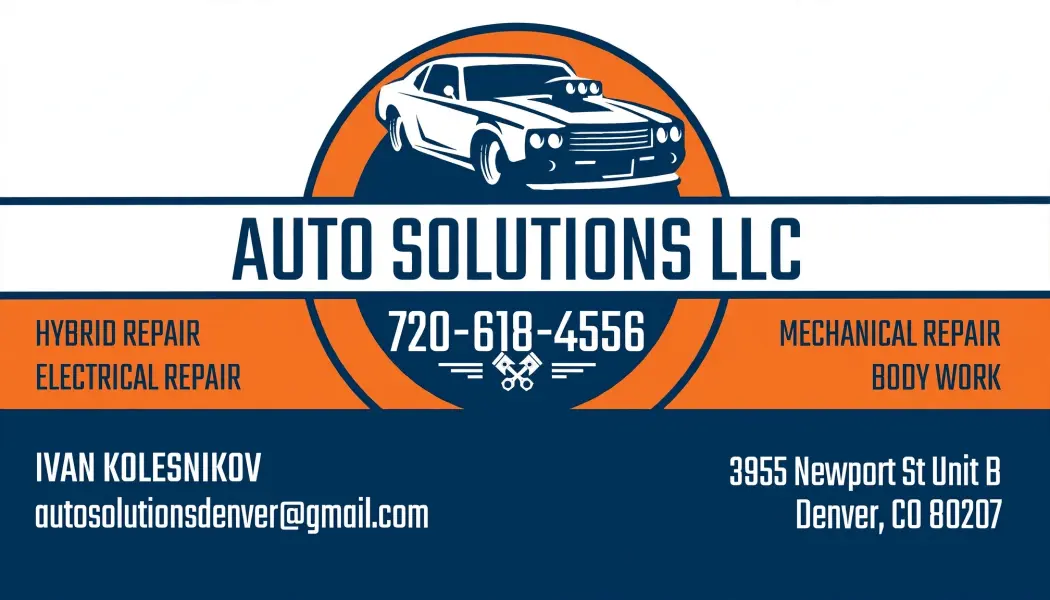AUTO SOLUTIONS LLC Business Card