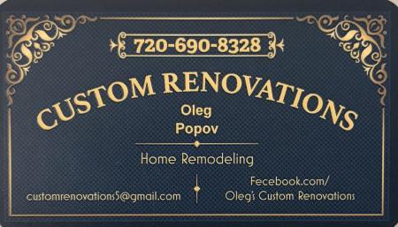 Custom Renovations Business Card