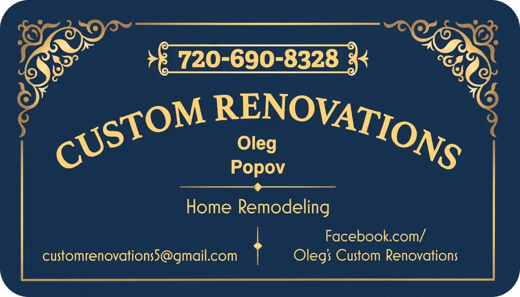 Custom Renovations Business Card