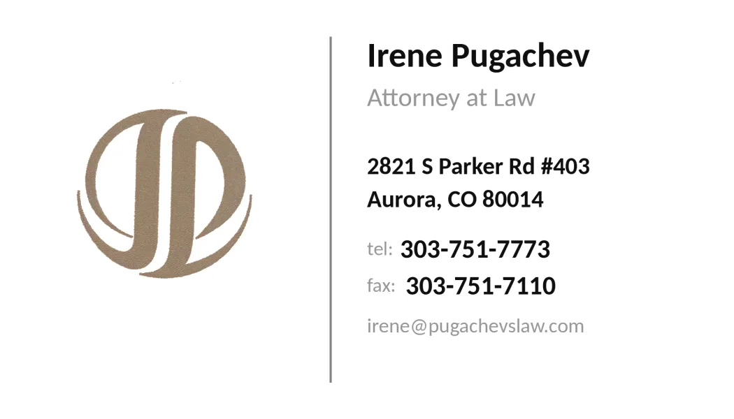 Irene Pugachev Business Card