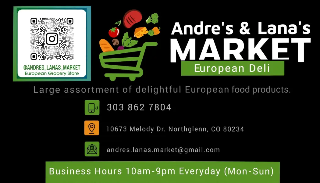 Andre's and Lana's Market Business Card