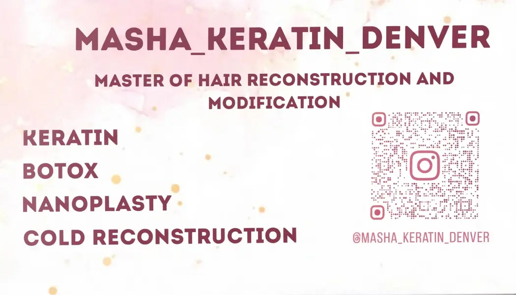 Masha Keratin Denver Business Card