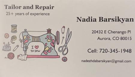 Nadia Barsikyan Business Card