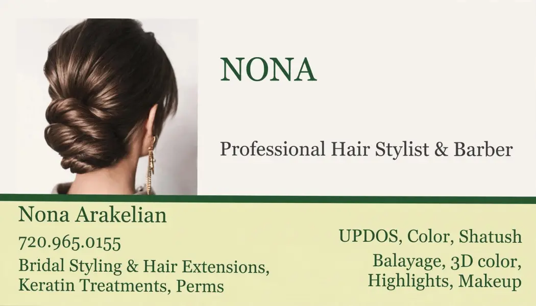 Nona Arakelian Business Card